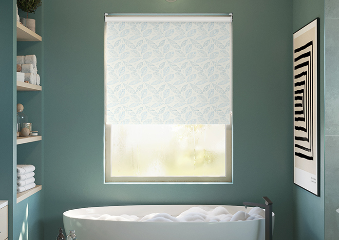 Falling Leaves, Blue - Roller Blind - Image 3